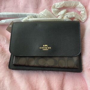 Coach Black and Brown Crossbody Bag